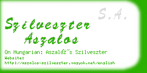 szilveszter aszalos business card